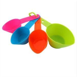 NEW! 4 PET FOOD SCOOP MEASURING CUPS – BPA FREE
